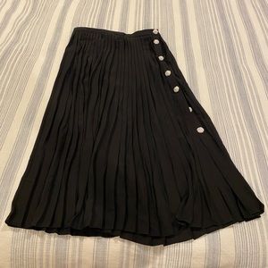 NWT J. Crew Pleated Midi Skirt with Jewel Buttons - 4